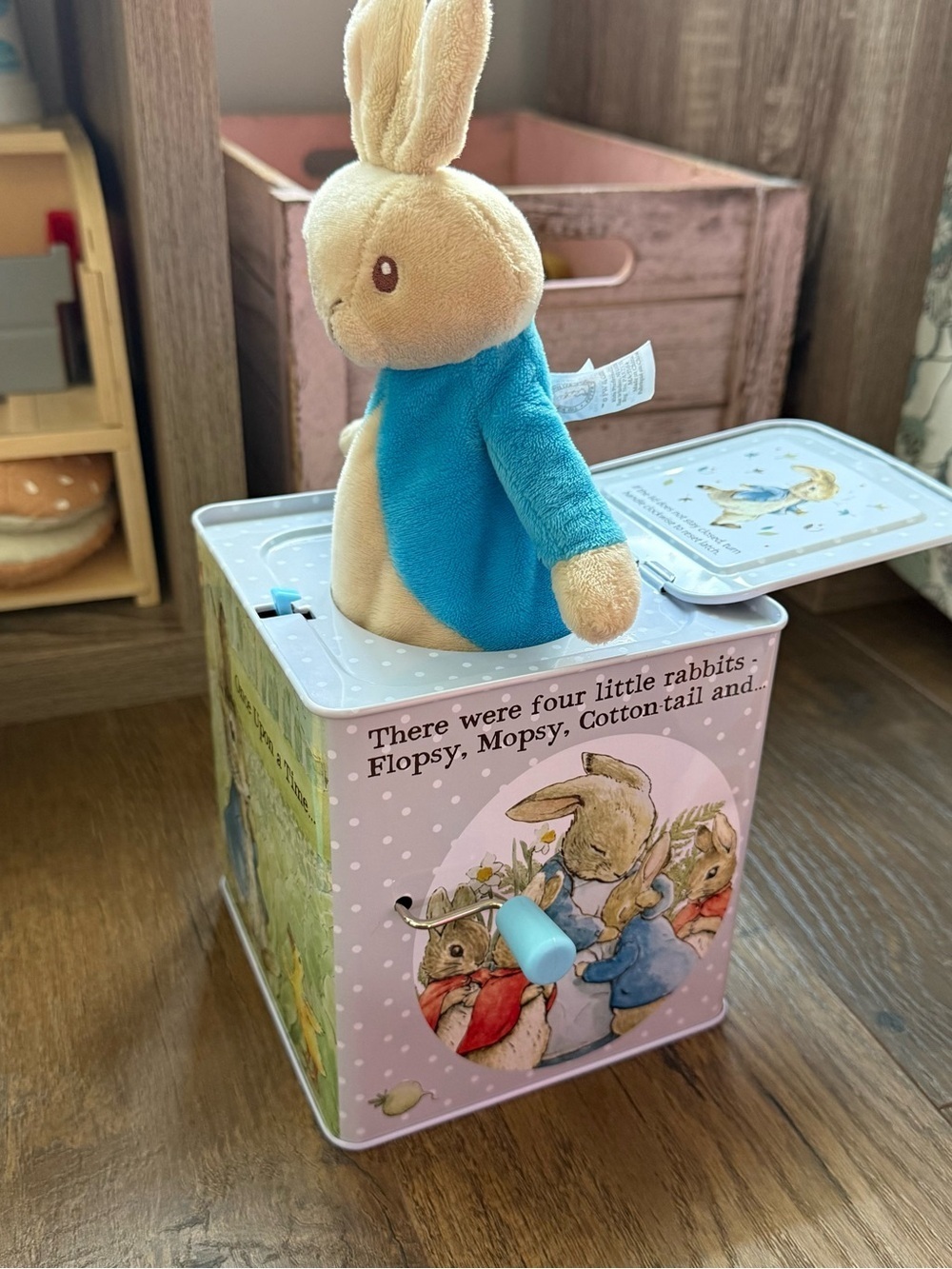 Plush Bunny Music Box with Blue Jacket - Once Upon a Time - Picture 2 of 2